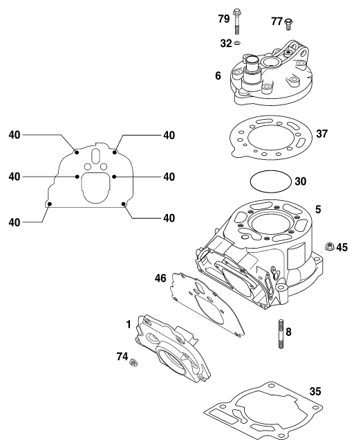 Sprängskiss CYLINDER