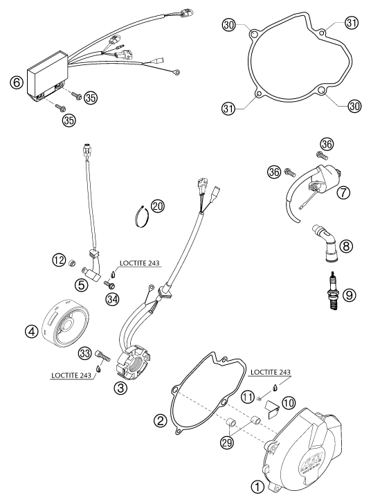 Sprängskiss TÄNDSYSTEM