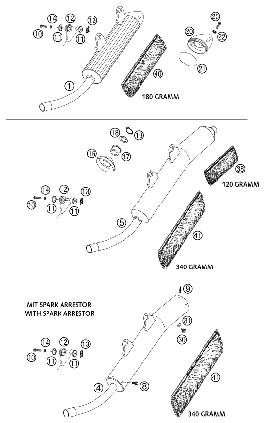 Sprängskiss AVGASSYSTEM