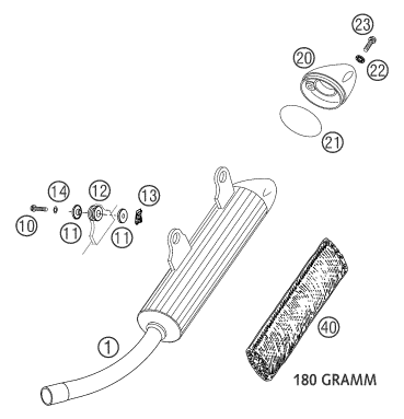 Sprängskiss AVGASSYSTEM