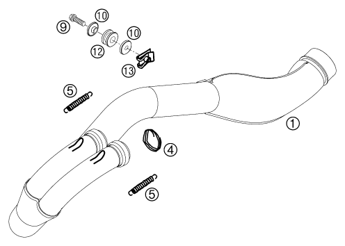 Sprängskiss AVGASSYSTEM