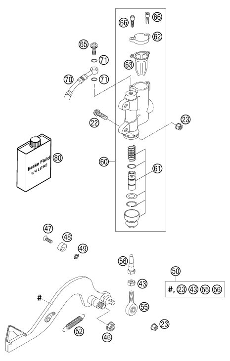Sprängskiss REAR BRAKE CONTROL