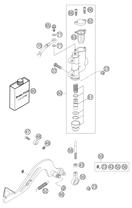 Sprängskiss REAR BRAKE CONTROL