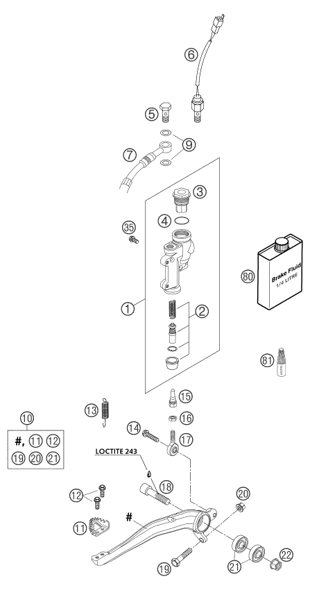 Sprängskiss REAR BRAKE CONTROL
