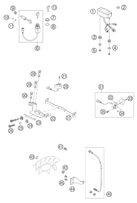 Sprängskiss INSTRUMENT, LÅS