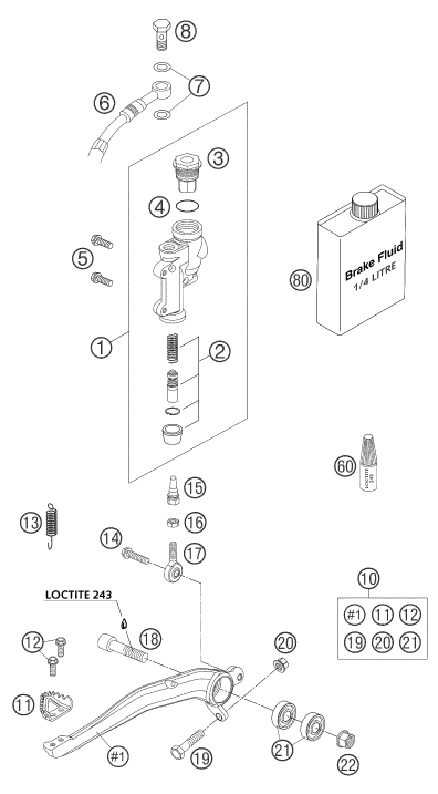 Sprängskiss REAR BRAKE CONTROL
