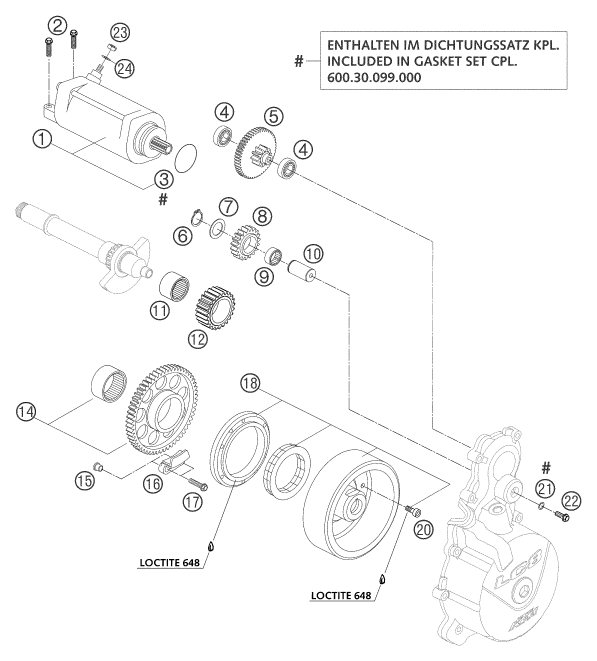 Sprängskiss STARTMOTOR