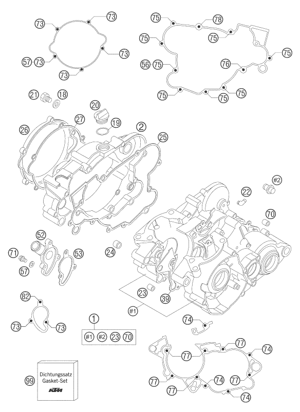 Sprängskiss VEVHUS, MOTORBLOCK