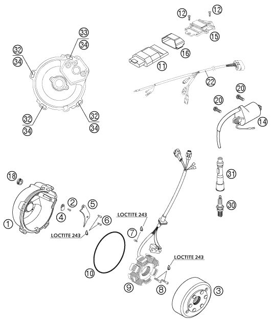 Sprängskiss TÄNDSYSTEM