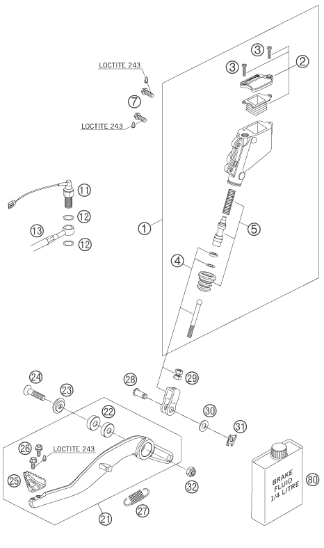 Sprängskiss REAR BRAKE CONTROL