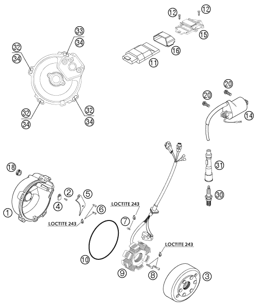 Sprängskiss TÄNDSYSTEM
