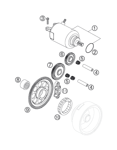 Sprängskiss STARTMOTOR