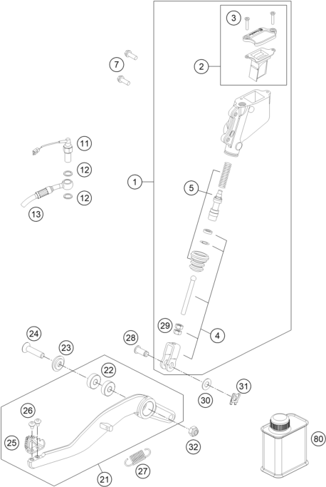 Sprängskiss REAR BRAKE CONTROL