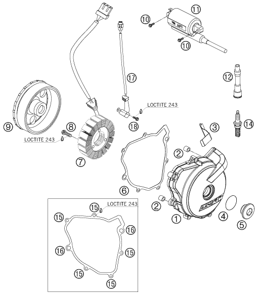 Sprängskiss TÄNDSYSTEM