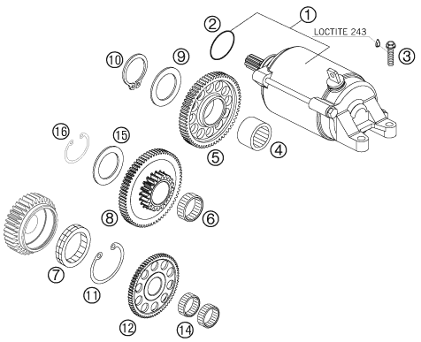 Sprängskiss STARTMOTOR