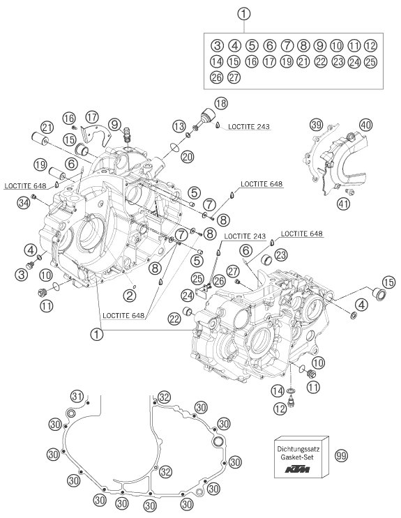 Sprängskiss VEVHUS, MOTORBLOCK