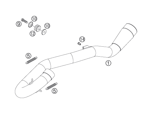 Sprängskiss AVGASSYSTEM