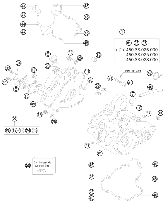 Sprängskiss VEVHUS, MOTORBLOCK
