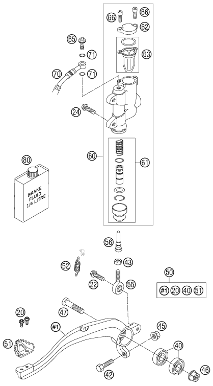 Sprängskiss REAR BRAKE CONTROL