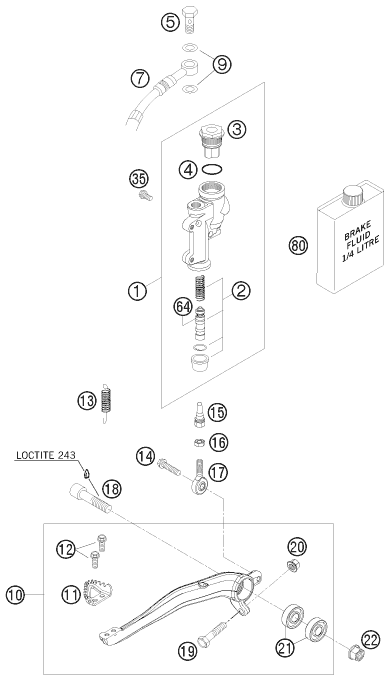 Sprängskiss REAR BRAKE CONTROL