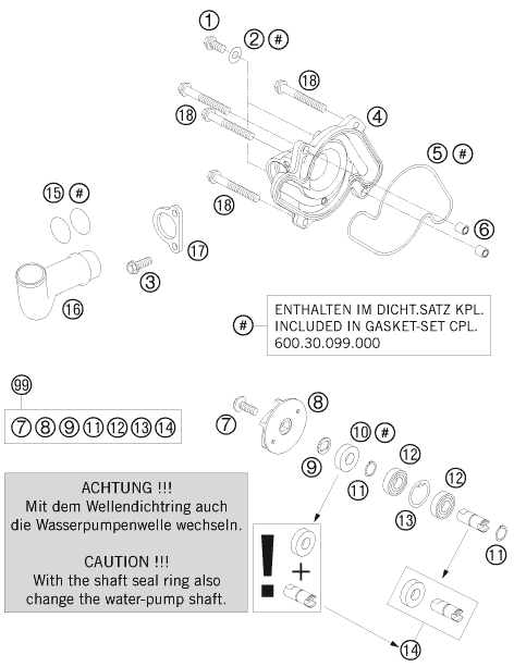 Sprängskiss VATTENPUMP
