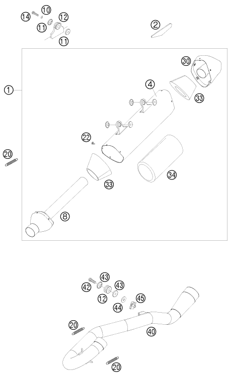 Sprängskiss AVGASSYSTEM