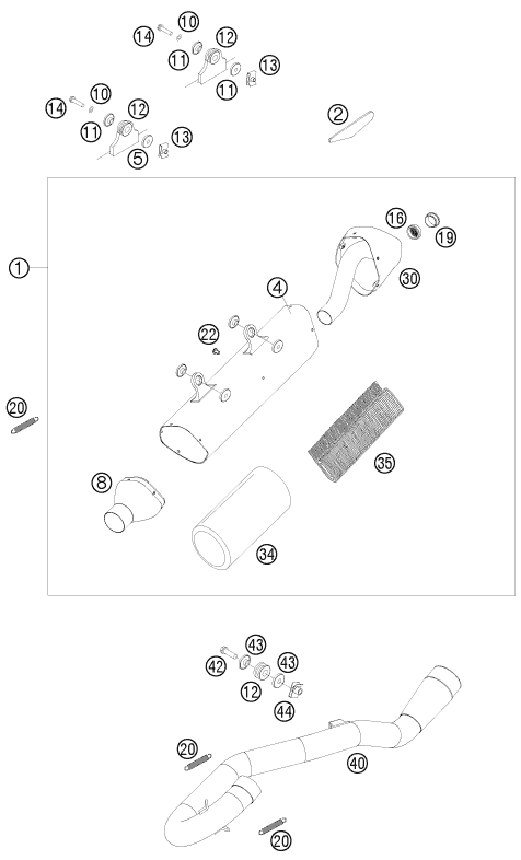 Sprängskiss AVGASSYSTEM