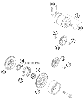 Sprängskiss STARTMOTOR