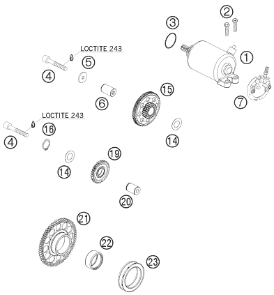 Sprängskiss STARTMOTOR