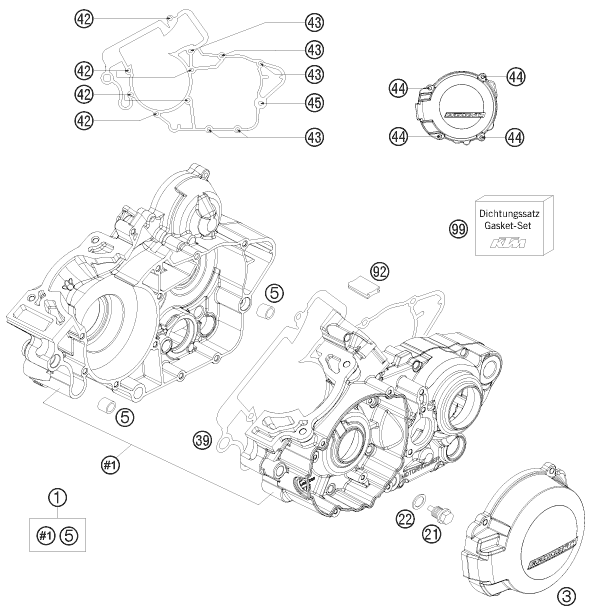 Sprängskiss VEVHUS, MOTORBLOCK
