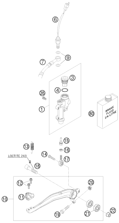 Sprängskiss REAR BRAKE CONTROL