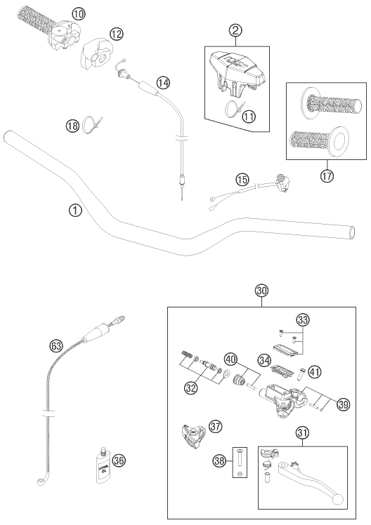 Sprängskiss STYRE & REGLAGE