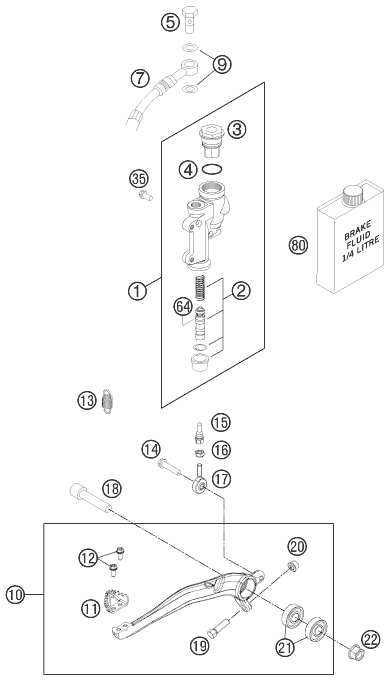 Sprängskiss REAR BRAKE CONTROL