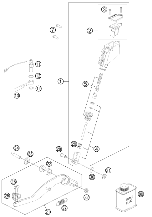 Sprängskiss REAR BRAKE CONTROL