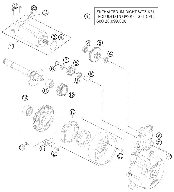 Sprängskiss STARTMOTOR