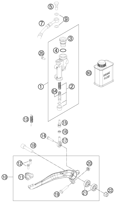 Sprängskiss REAR BRAKE CONTROL