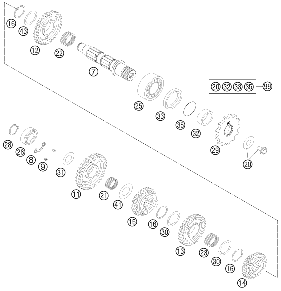 Sprängskiss VÄXELLÅDA II