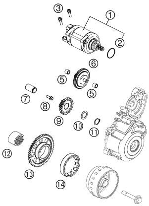 Sprängskiss STARTMOTOR