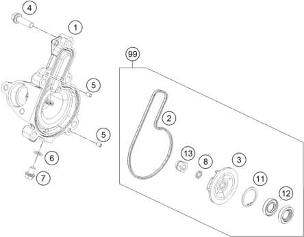 Sprängskiss VATTENPUMP