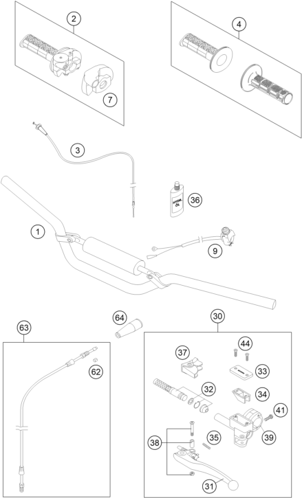 Sprängskiss STYRE & REGLAGE