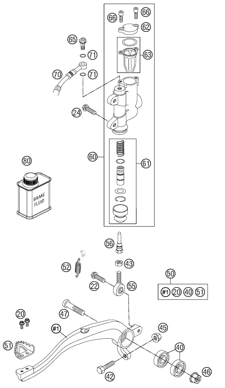 Sprängskiss REAR BRAKE CONTROL