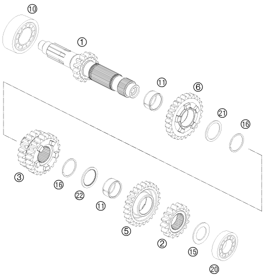 Sprängskiss VÄXELLÅDA I