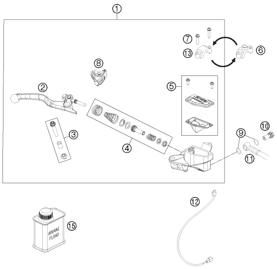 Sprängskiss BROMSCYLINDER FRAM
