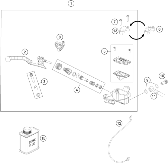 Sprängskiss BROMSCYLINDER FRAM