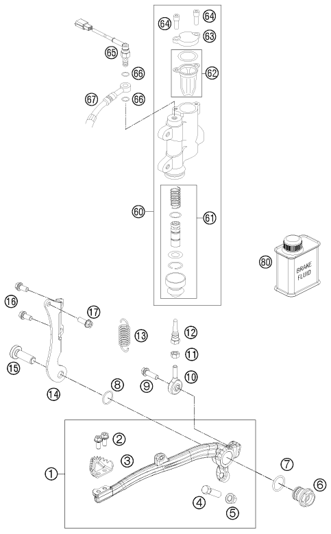 Sprängskiss REAR BRAKE CONTROL