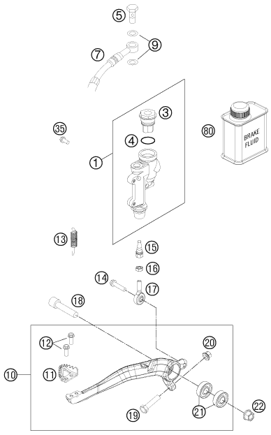 Sprängskiss REAR BRAKE CONTROL
