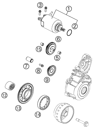 Sprängskiss STARTMOTOR