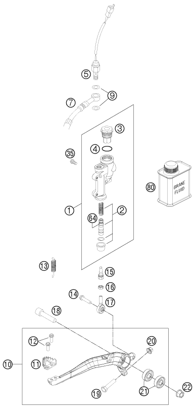 Sprängskiss REAR BRAKE CONTROL