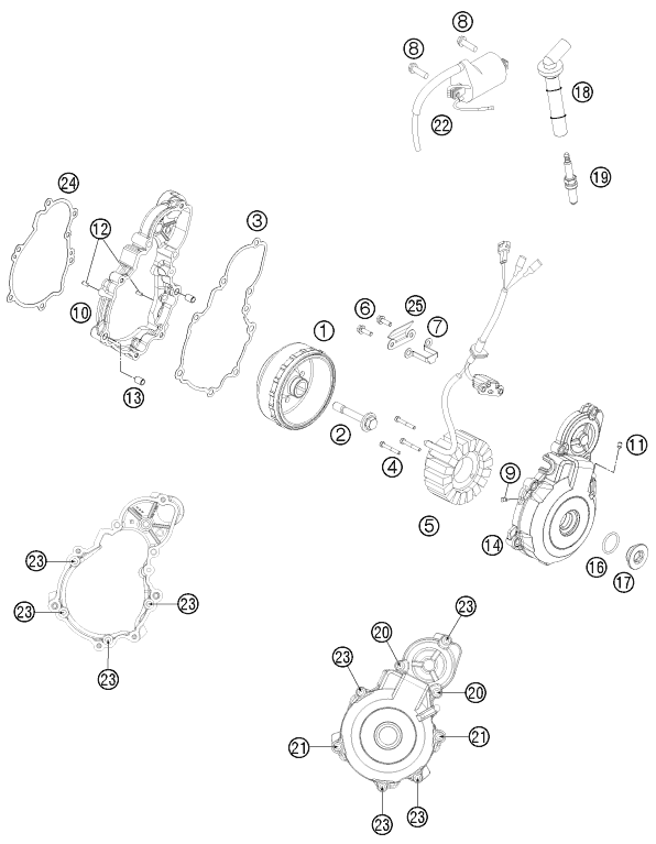 Sprängskiss TÄNDSYSTEM