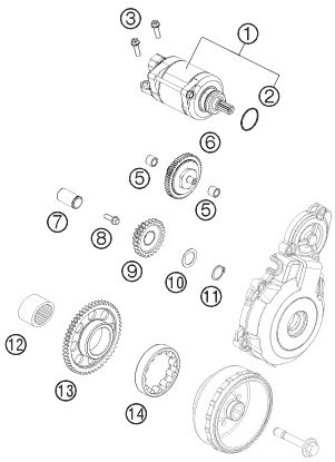 Sprängskiss STARTMOTOR